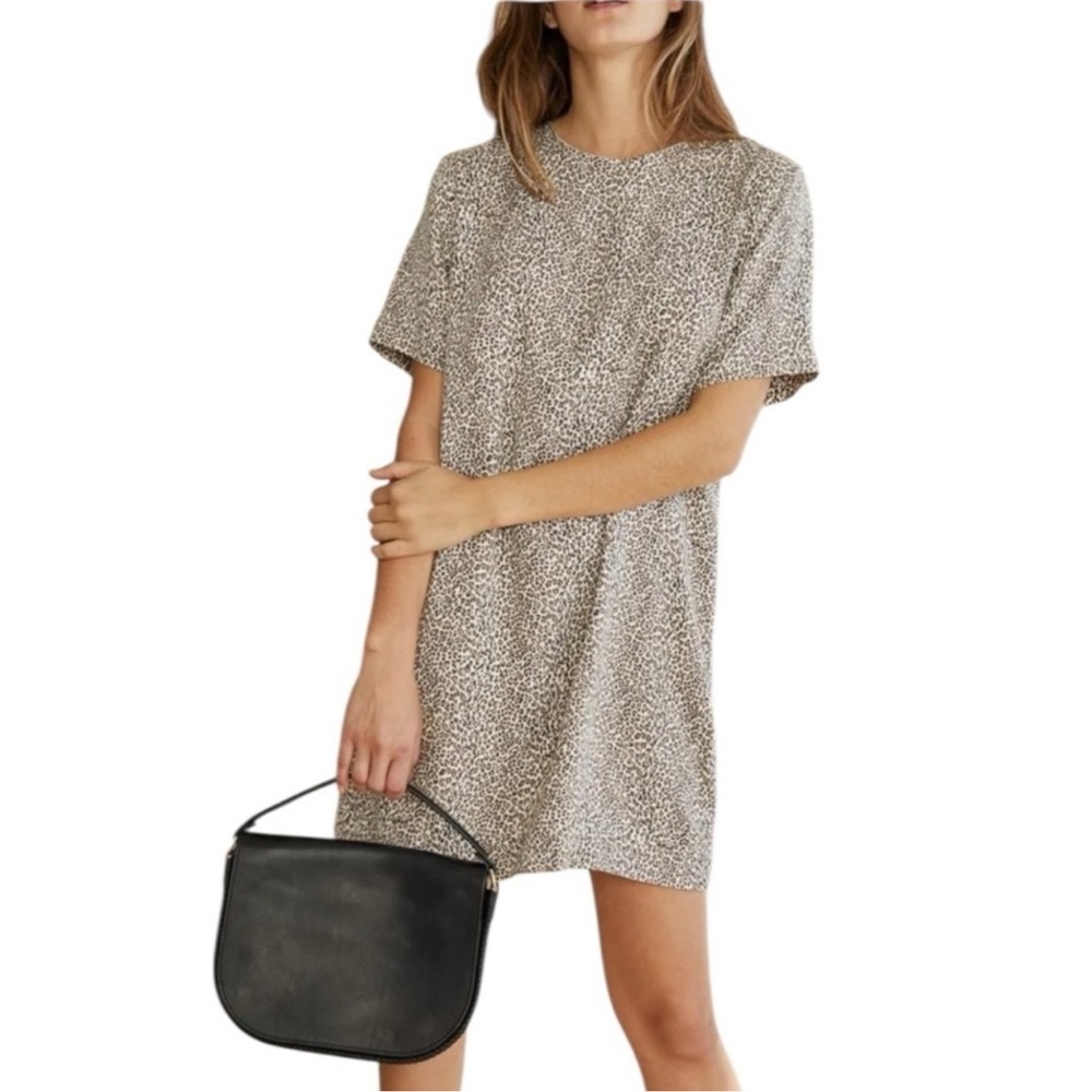 Jenni Kayne Leopard Print T-Shirt Dress Size XS